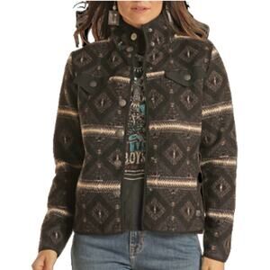 Powder River Women's Charcoal Aztec Jacket size Med